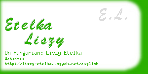 etelka liszy business card